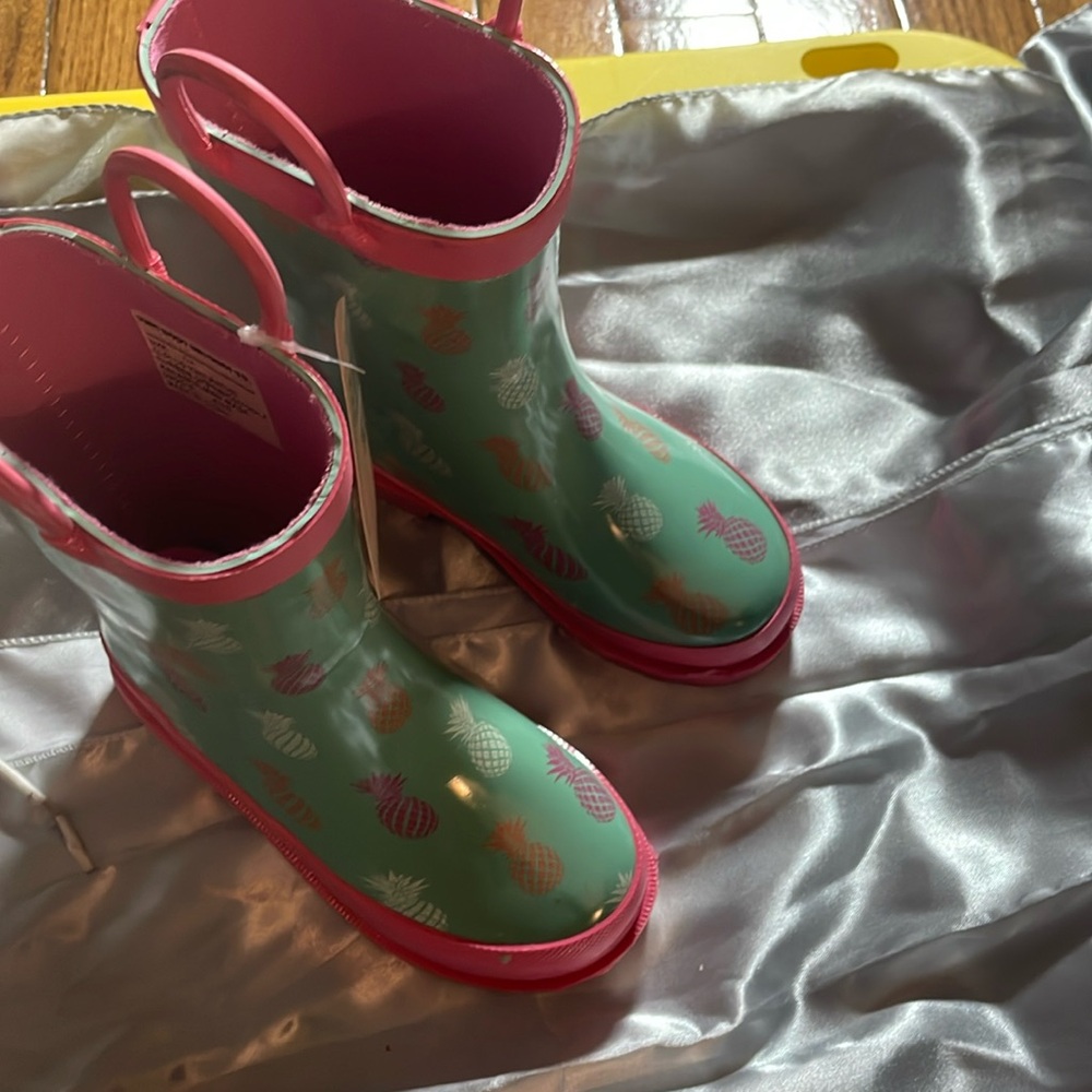 Little girls rainbow boots